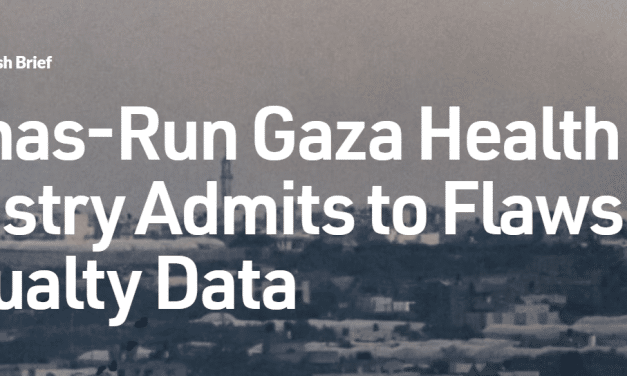 Hamas-Run Gaza Health Ministry Admits to Flaws in Casualty Data